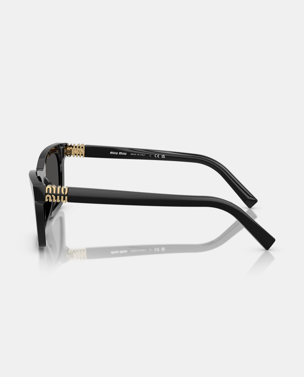 Gafas de sol MU A05S de mujer rectangular en acetato - Miu Miu - Negro Negro-3