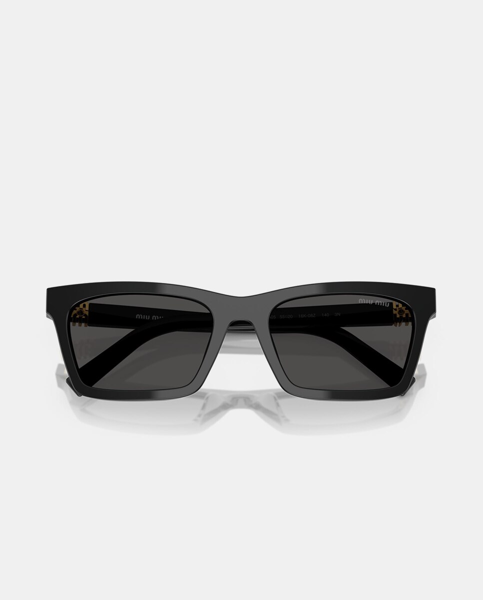 Gafas de sol MU A05S de mujer rectangular en acetato - Miu Miu - Negro Negro-5