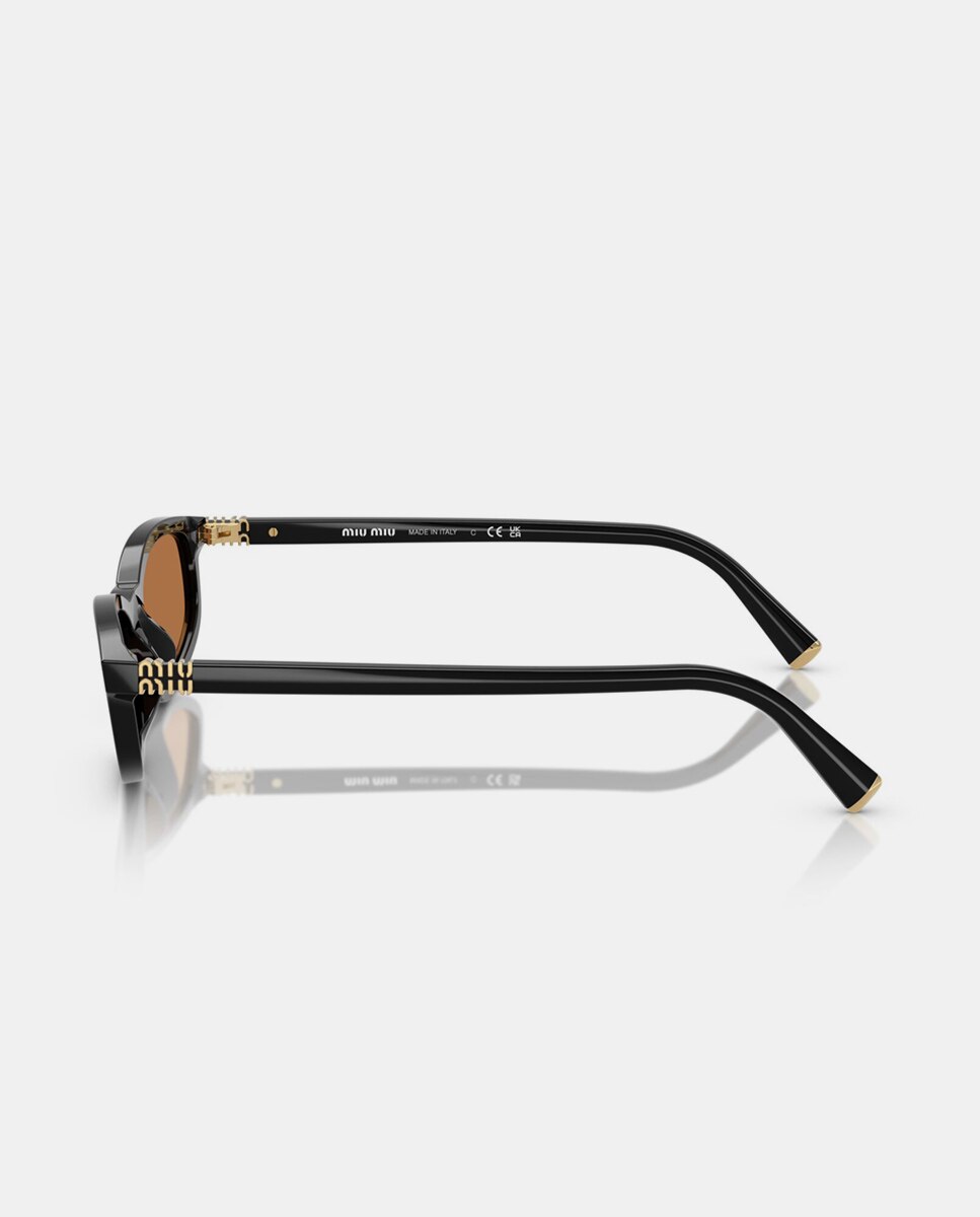 Gafas de sol MU A06S de mujer geométrica en acetato - Miu Miu - Negro Negro-3