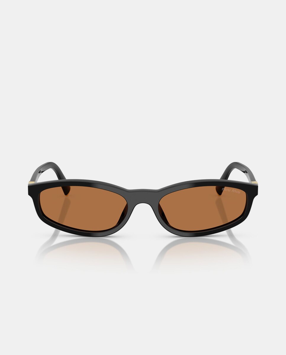 Gafas de sol MU A06S de mujer geométrica en acetato - Miu Miu - Negro Negro-4