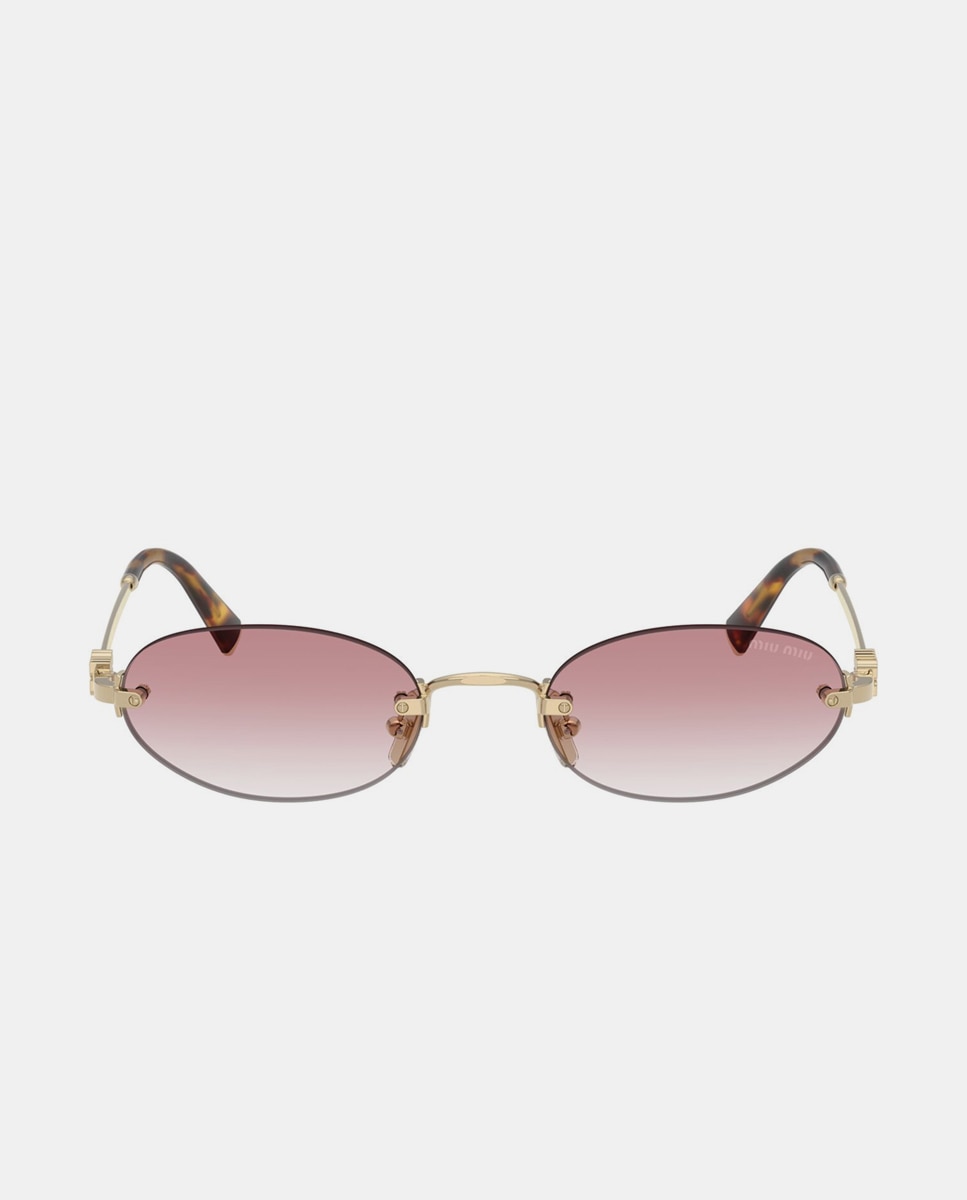 Imagen 0 de Gafas de sol MU A54S de mujer ovalada en metal con lente degradada Oro