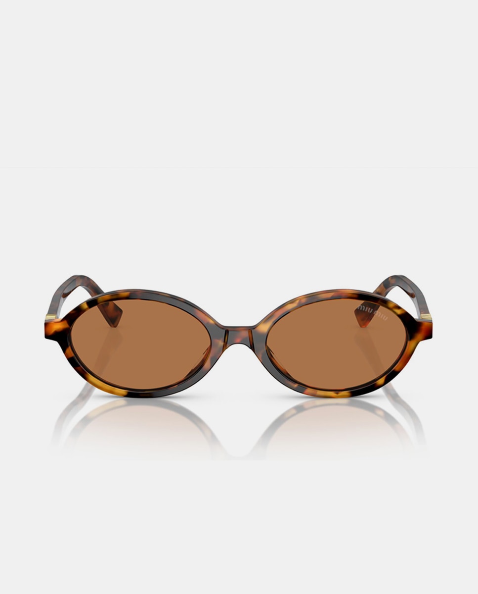 Gafas de sol MU4ZS de mujer ovalada en acetato - Miu Miu - Marrón Marrón-4