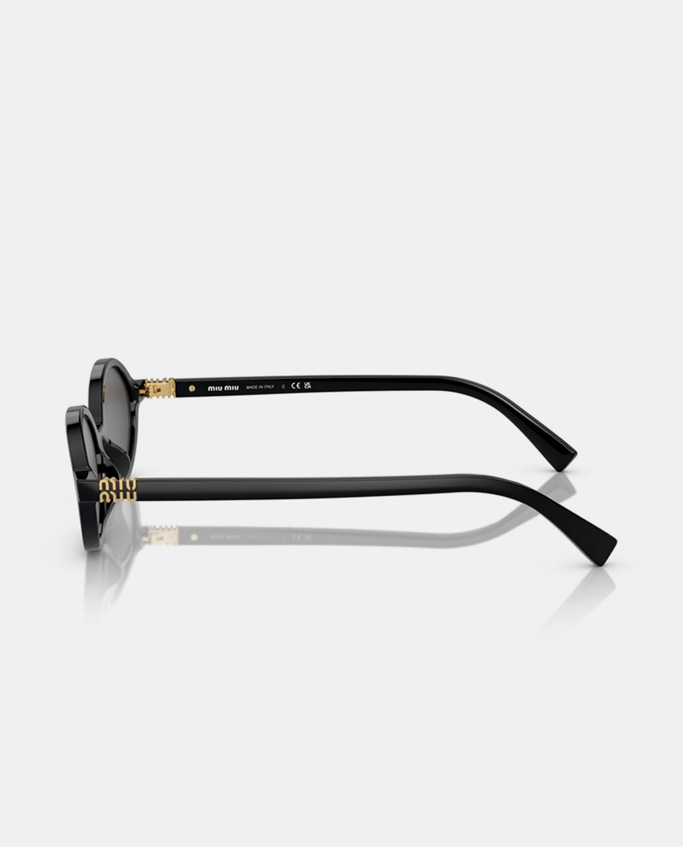 Gafas de sol MU4ZS de mujer ovalada en acetato - Miu Miu - Marrón Marrón-3