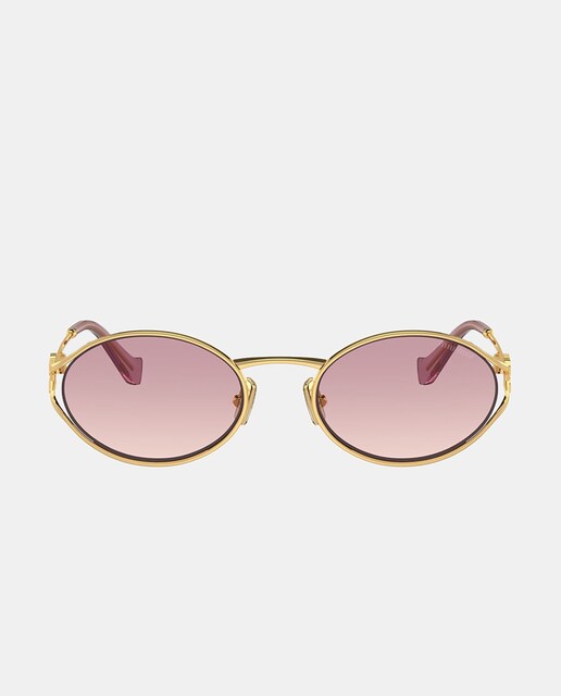 Gafas de sol MU 52YS de mujer ovalada en metal con lente degradada