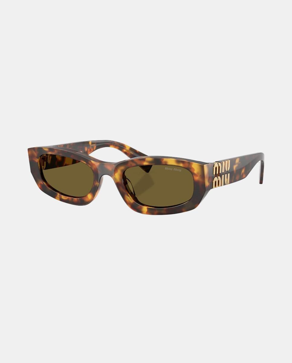 Gafas de sol MU B04S de mujer geométrica en acetato - Miu Miu - Marrón Marrón-2
