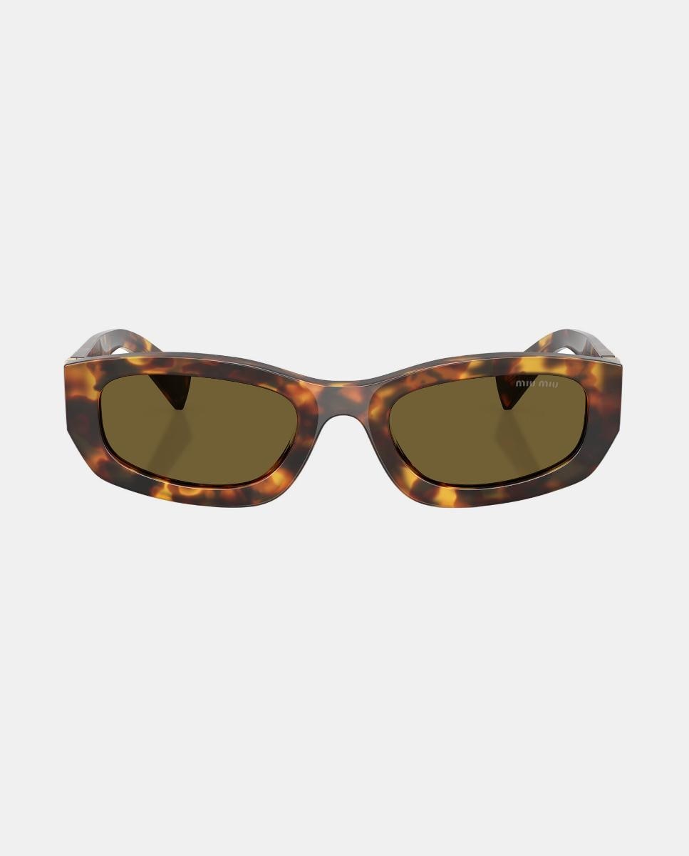Gafas de sol MU B04S de mujer geométrica en acetato - Miu Miu - Marrón Marrón-4