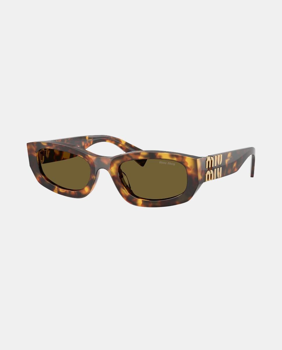 Gafas de sol MU B04S de mujer geométrica en acetato - Miu Miu - Marrón Marrón-7