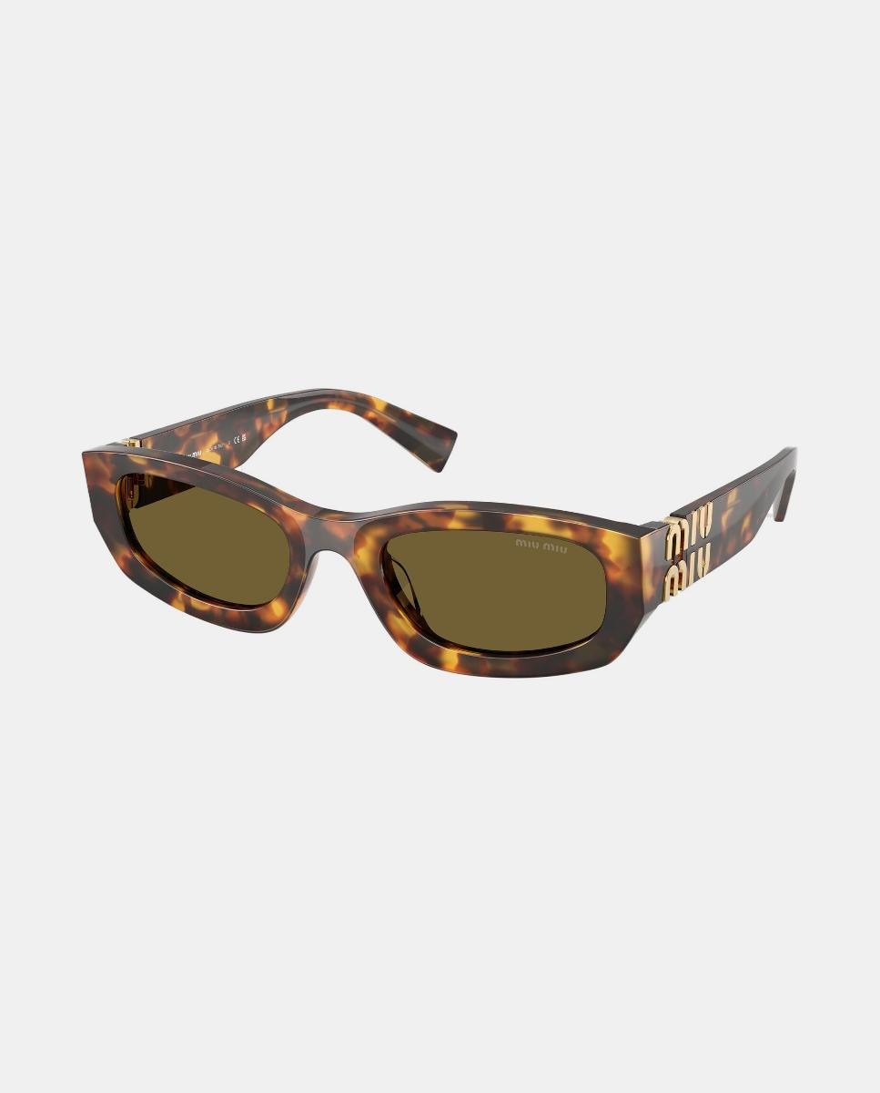 Gafas de sol MU B04S de mujer geométrica en acetato - Miu Miu - Marrón Marrón-8