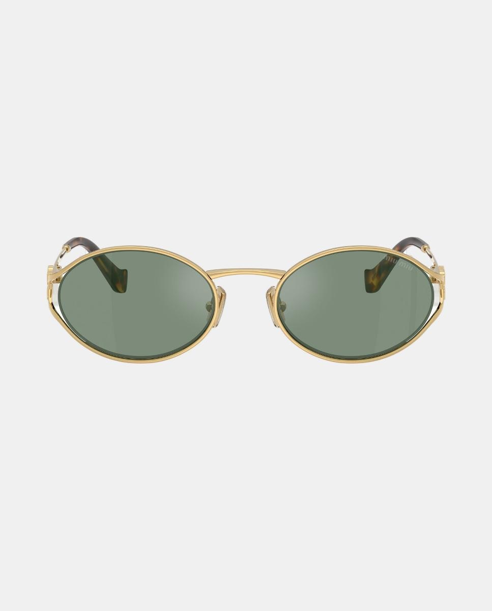 Imagen 0 de Gafas de sol MU 52YS de mujer ovalada en metal con lente espejada Oro
