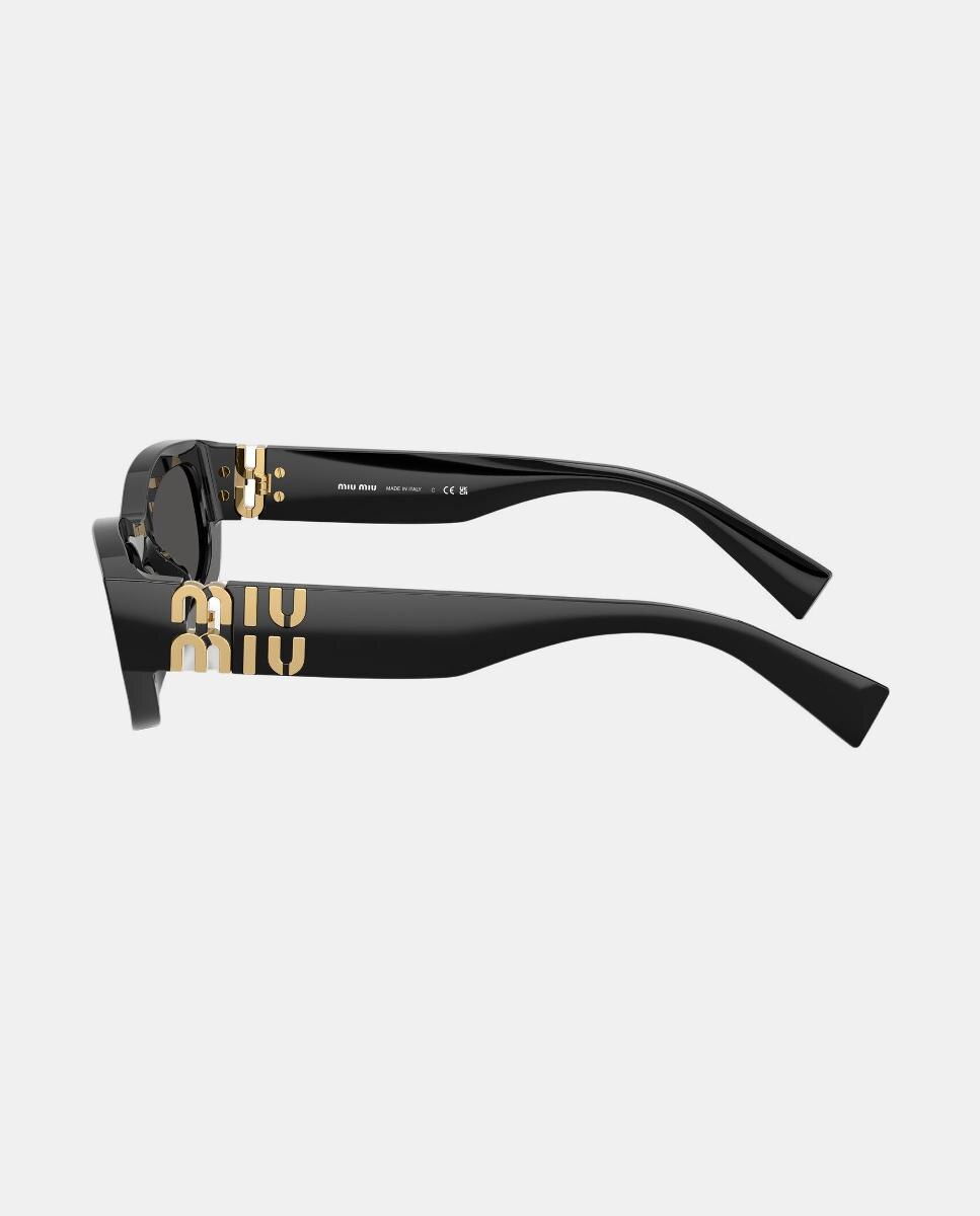 Imagen 3 de Gafas de sol MU B04S de mujer geométrica en acetato - Miu Miu - Negro Negro