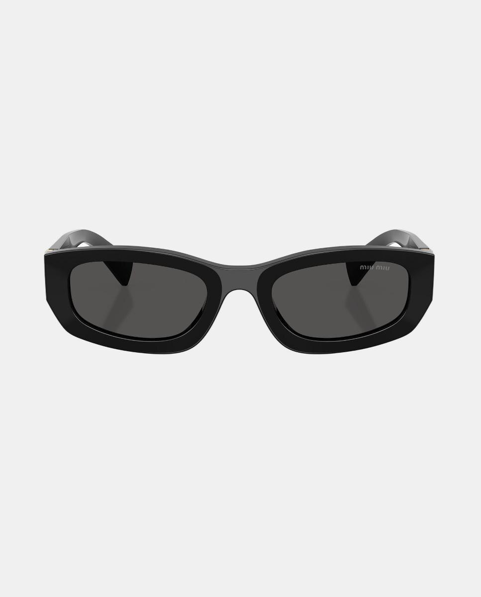 Imagen 4 de Gafas de sol MU B04S de mujer geométrica en acetato - Miu Miu - Negro Negro