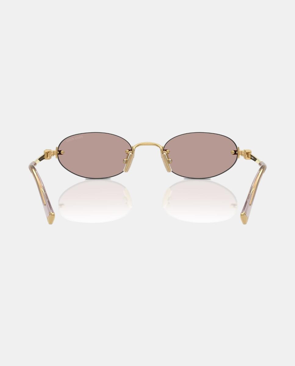 Imagen 6 de Gafas de sol MU A54S de mujer ovalada en metal - Miu Miu - Oro Oro