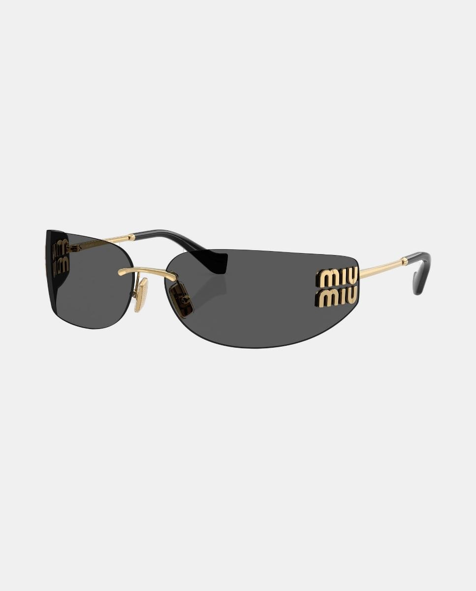 Gafas de sol MU A51S de mujer rectangular en metal - Miu Miu - Oro Oro-2