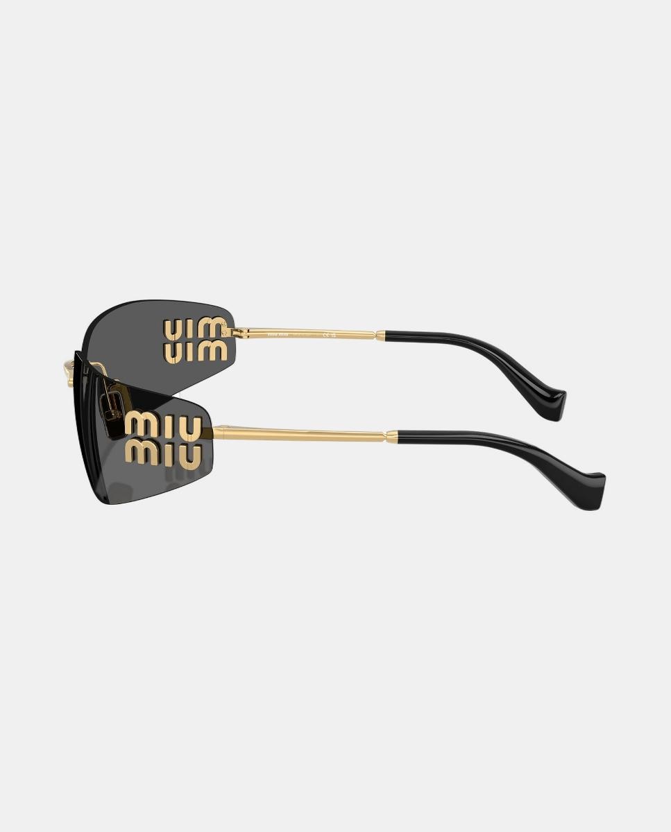 Gafas de sol MU A51S de mujer rectangular en metal - Miu Miu - Oro Oro-3