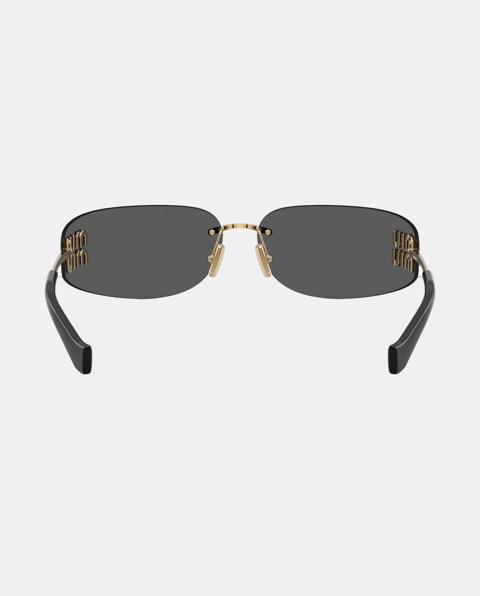 Gafas de sol MU A51S de mujer rectangular en metal - Miu Miu - Oro Oro-6