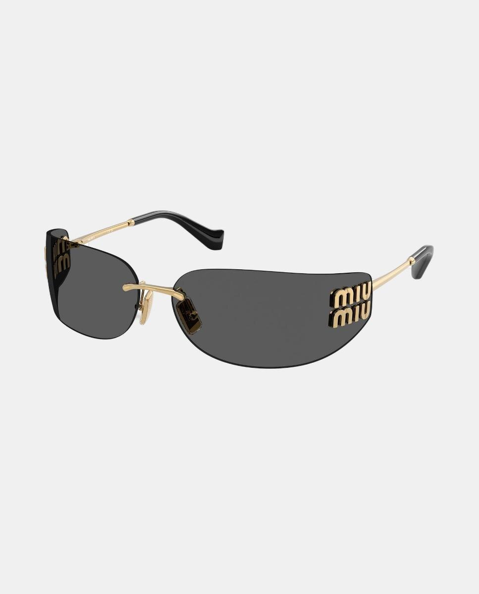 Gafas de sol MU A51S de mujer rectangular en metal - Miu Miu - Oro Oro-8