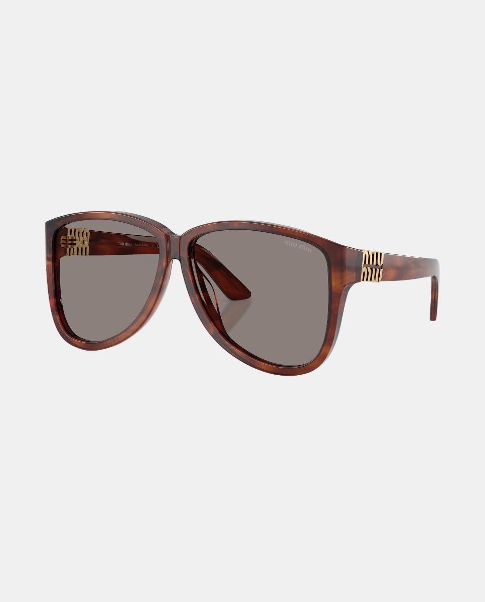 Gafas de sol MU A08S de mujer piloto en acetato - Miu Miu - Marrón Marrón-2