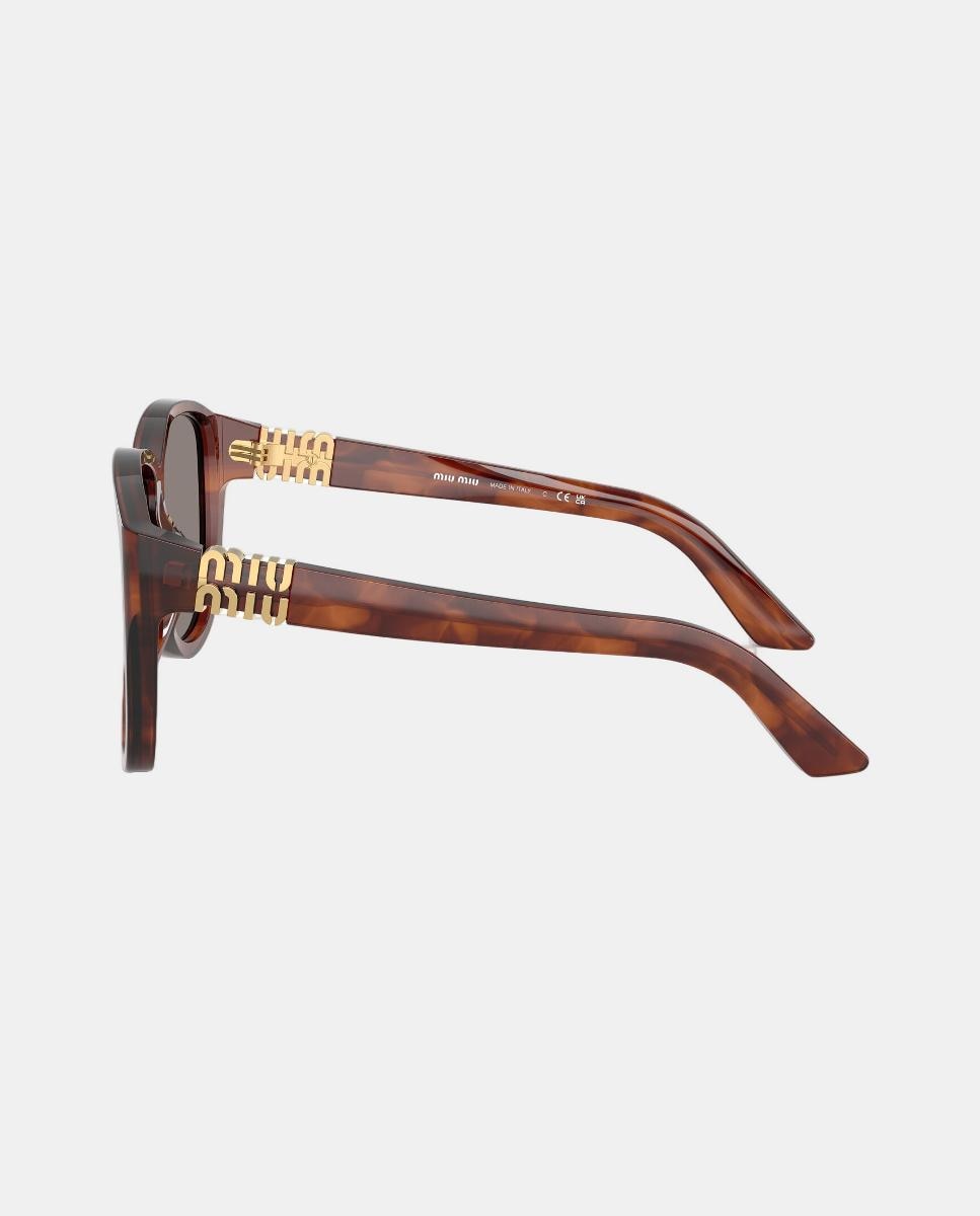 Gafas de sol MU A08S de mujer piloto en acetato - Miu Miu - Marrón Marrón-3
