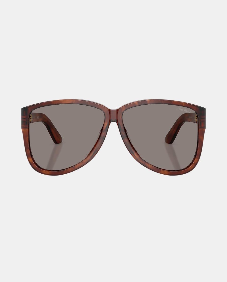 Gafas de sol MU A08S de mujer piloto en acetato - Miu Miu - Marrón Marrón-4