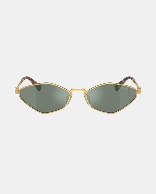 Gafas de sol MU 56ZS de mujer geométrica en metal con lente espejada