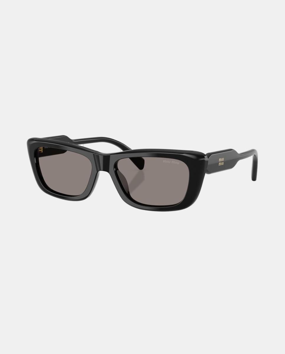 Gafas de sol MU B12S de mujer rectangular en acetato - Miu Miu - Negro Negro-2