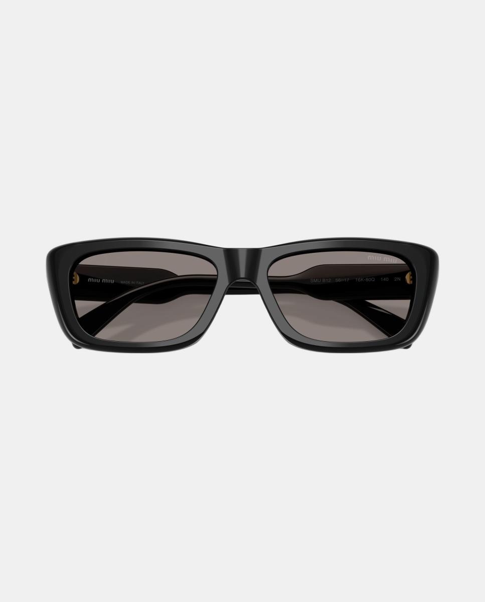 Gafas de sol MU B12S de mujer rectangular en acetato - Miu Miu - Negro Negro-5