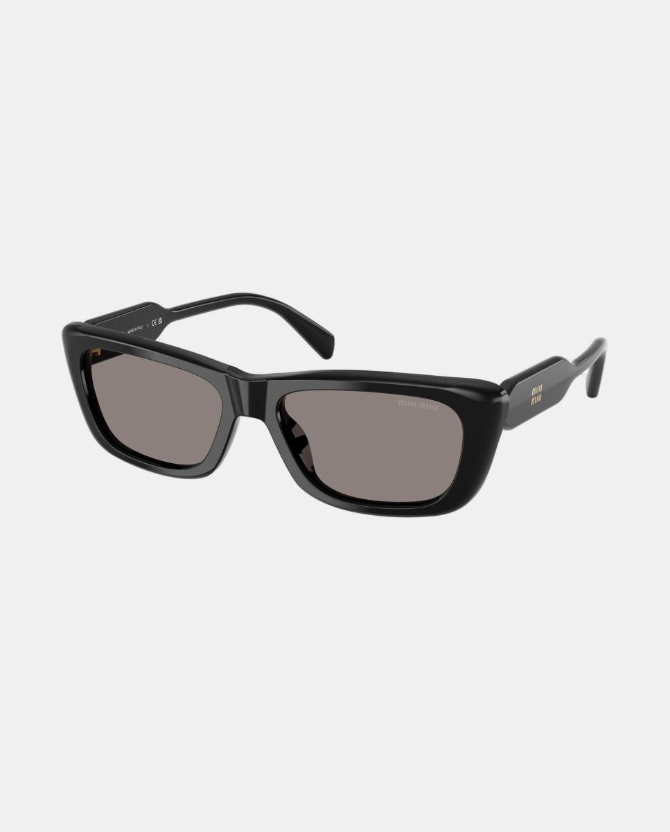 Gafas de sol MU B12S de mujer rectangular en acetato - Miu Miu - Negro Negro-8