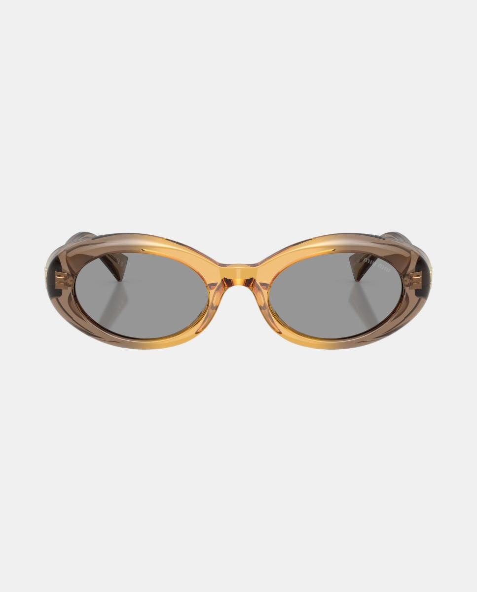 Gafas de sol MU B09S de mujer ovalada en acetato - Miu Miu - Beige Beige-4