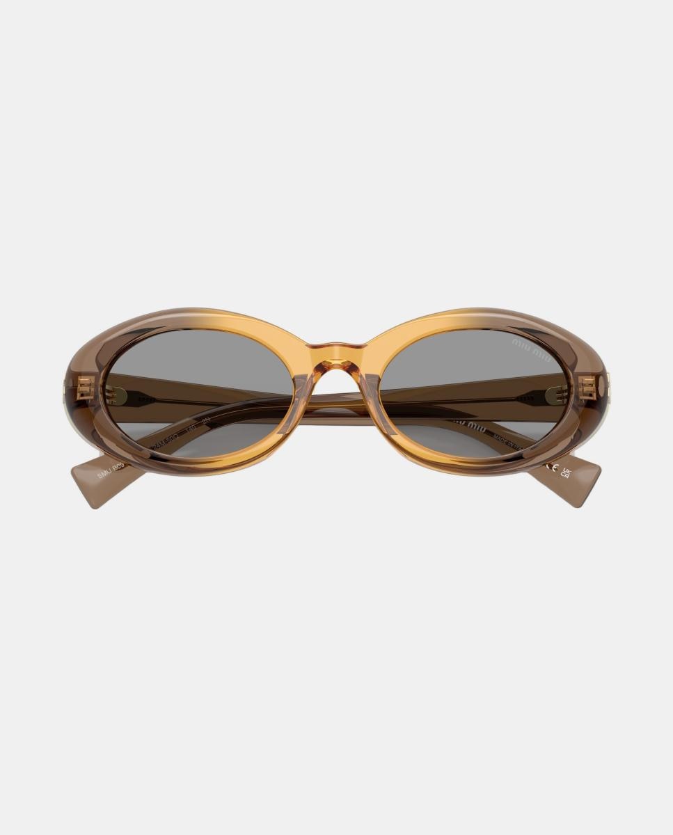 Gafas de sol MU B09S de mujer ovalada en acetato - Miu Miu - Beige Beige-5