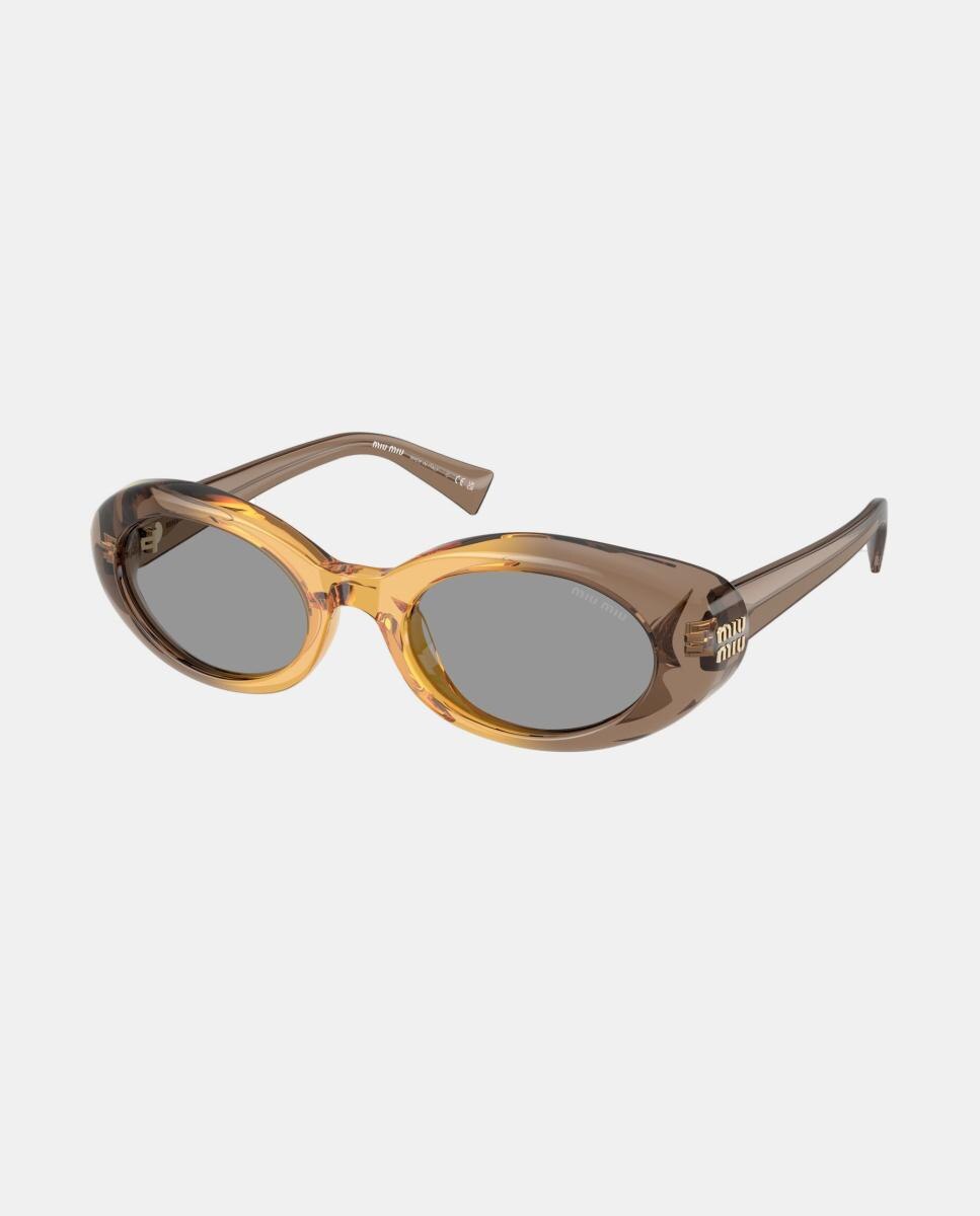 Gafas de sol MU B09S de mujer ovalada en acetato - Miu Miu - Beige Beige-8