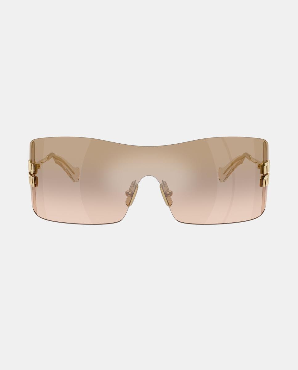 Imagen 0 de Gafas de sol MU B53S de mujer rectangular en metal con lente degradada Oro