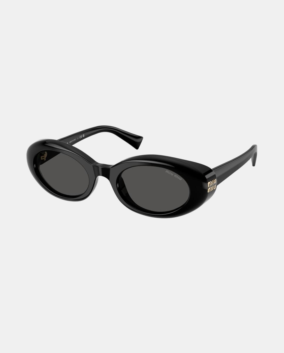 Gafas de sol MU B09S de mujer ovalada en acetato - Miu Miu - Negro Negro-8