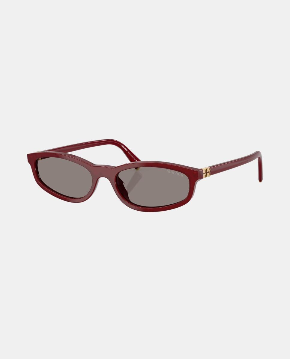 Gafas de sol MU A06S de mujer geométrica en acetato - Miu Miu - Rojo Rojo-2