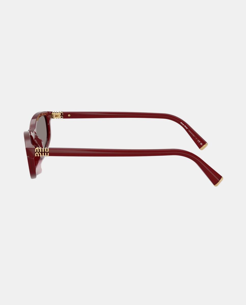 Gafas de sol MU A06S de mujer geométrica en acetato - Miu Miu - Rojo Rojo-3