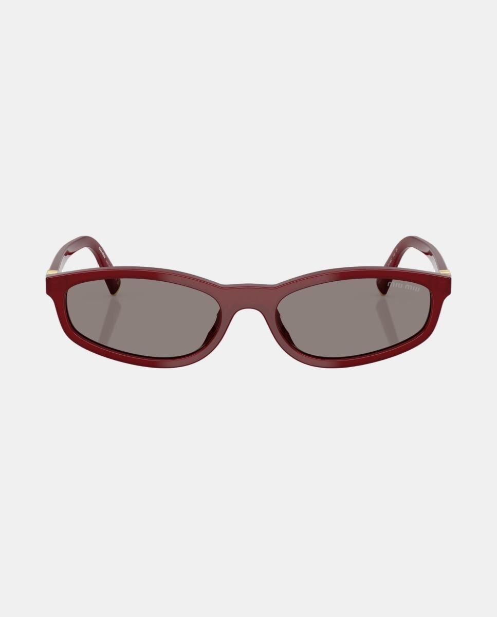 Gafas de sol MU A06S de mujer geométrica en acetato - Miu Miu - Rojo Rojo-4
