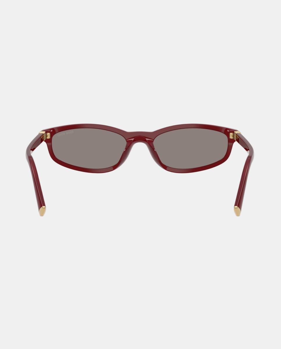 Gafas de sol MU A06S de mujer geométrica en acetato - Miu Miu - Rojo Rojo-6