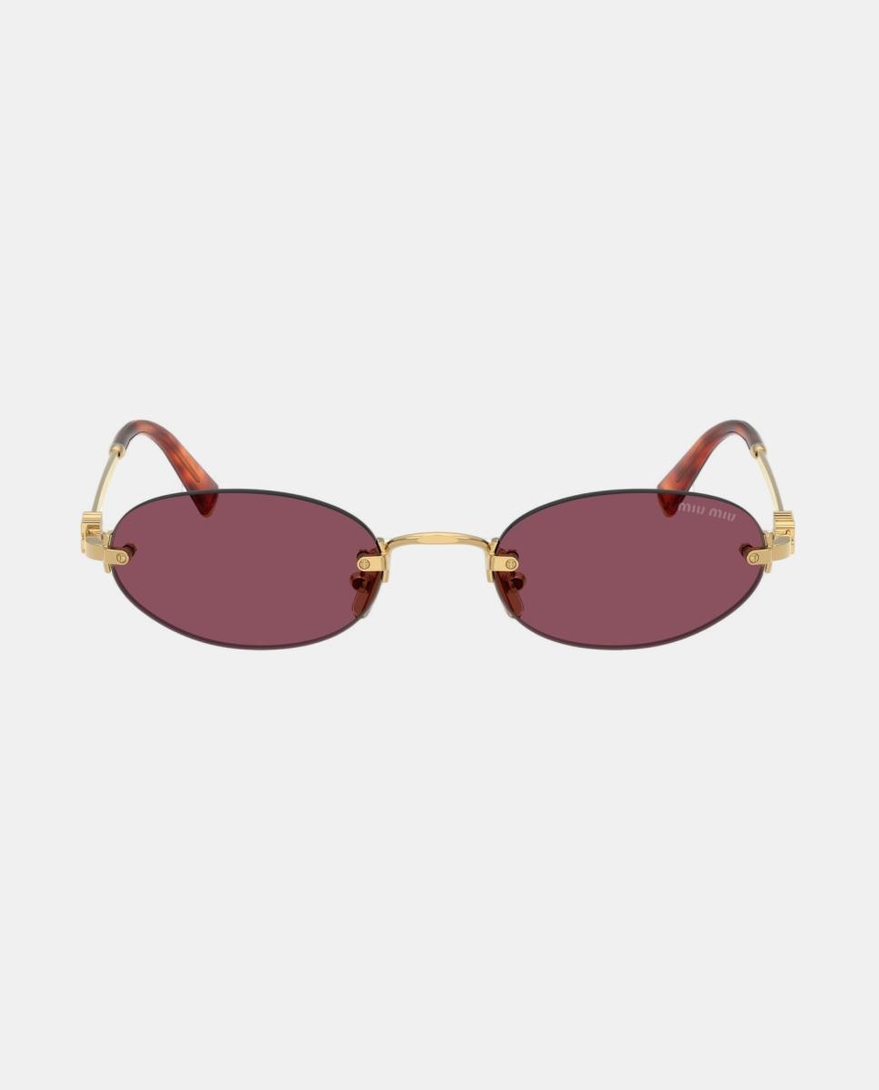 Imagen 0 de Gafas de sol MU A54S de mujer ovalada en metal Oro