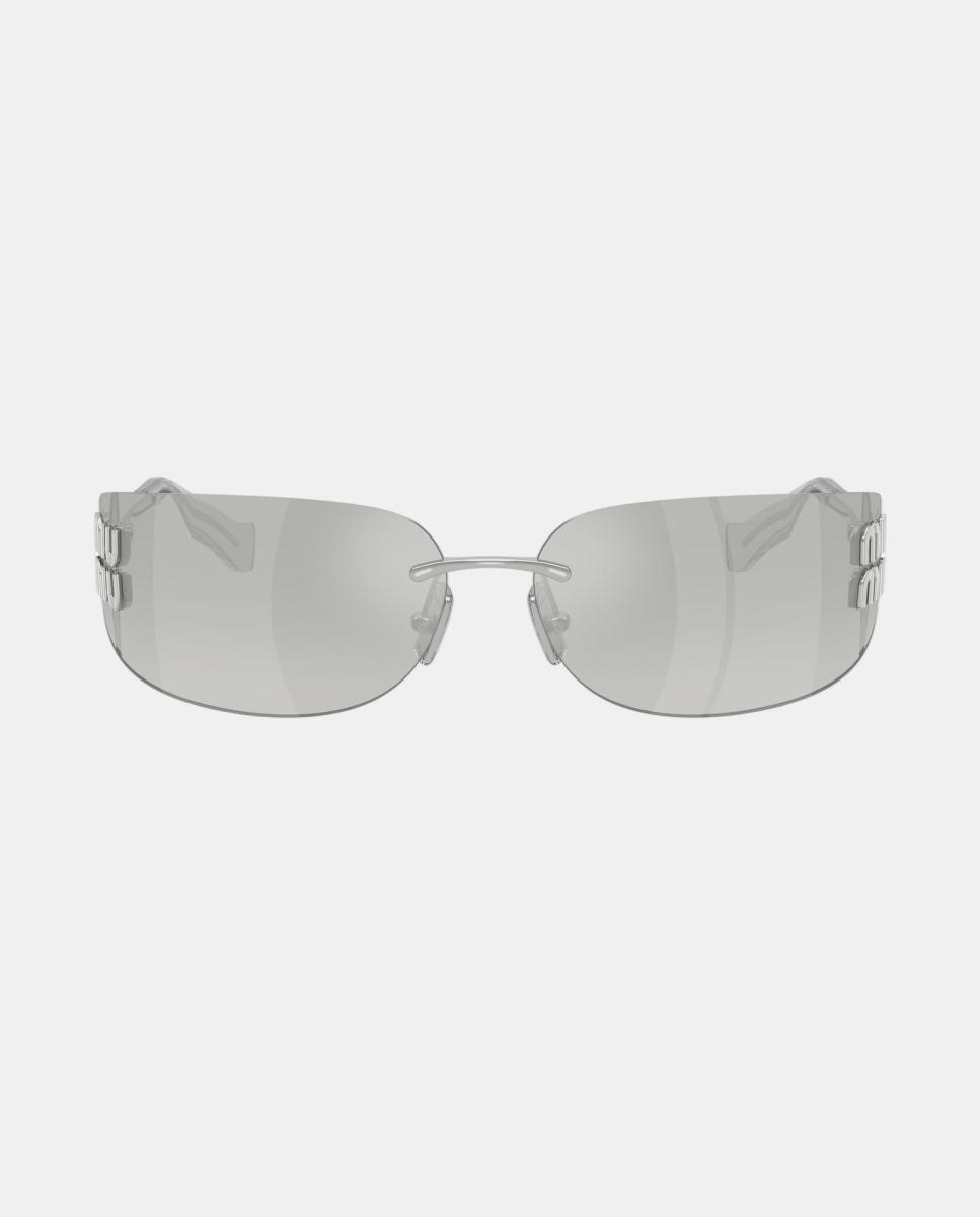 Gafas de sol MU A51S de mujer rectangular en metal con lente degradada