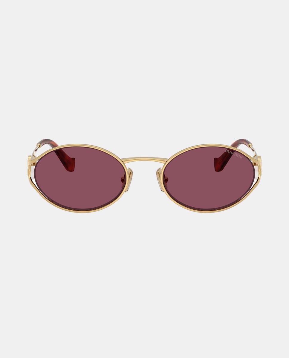 Gafas de sol MU 52YS de mujer ovalada en metal - Miu Miu - Oro Oro-1