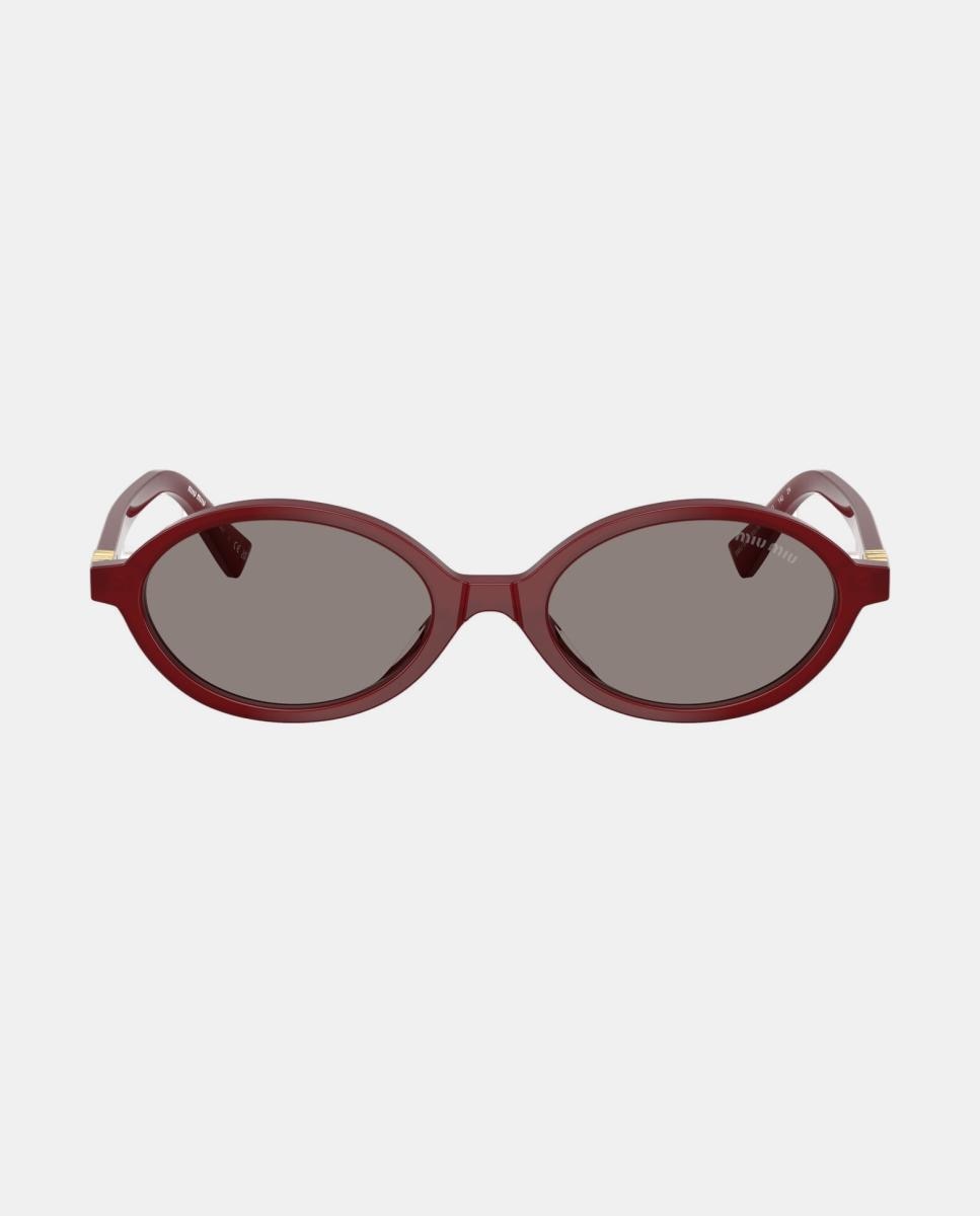 Gafas de sol MU4ZS de mujer ovalada en acetato - Miu Miu - Rojo Rojo-1