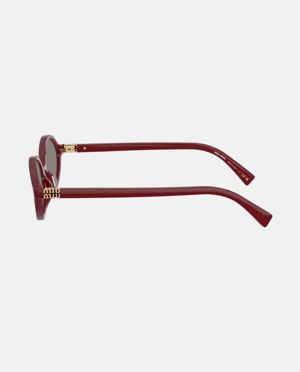 Gafas de sol MU4ZS de mujer ovalada en acetato - Miu Miu - Rojo Rojo-3