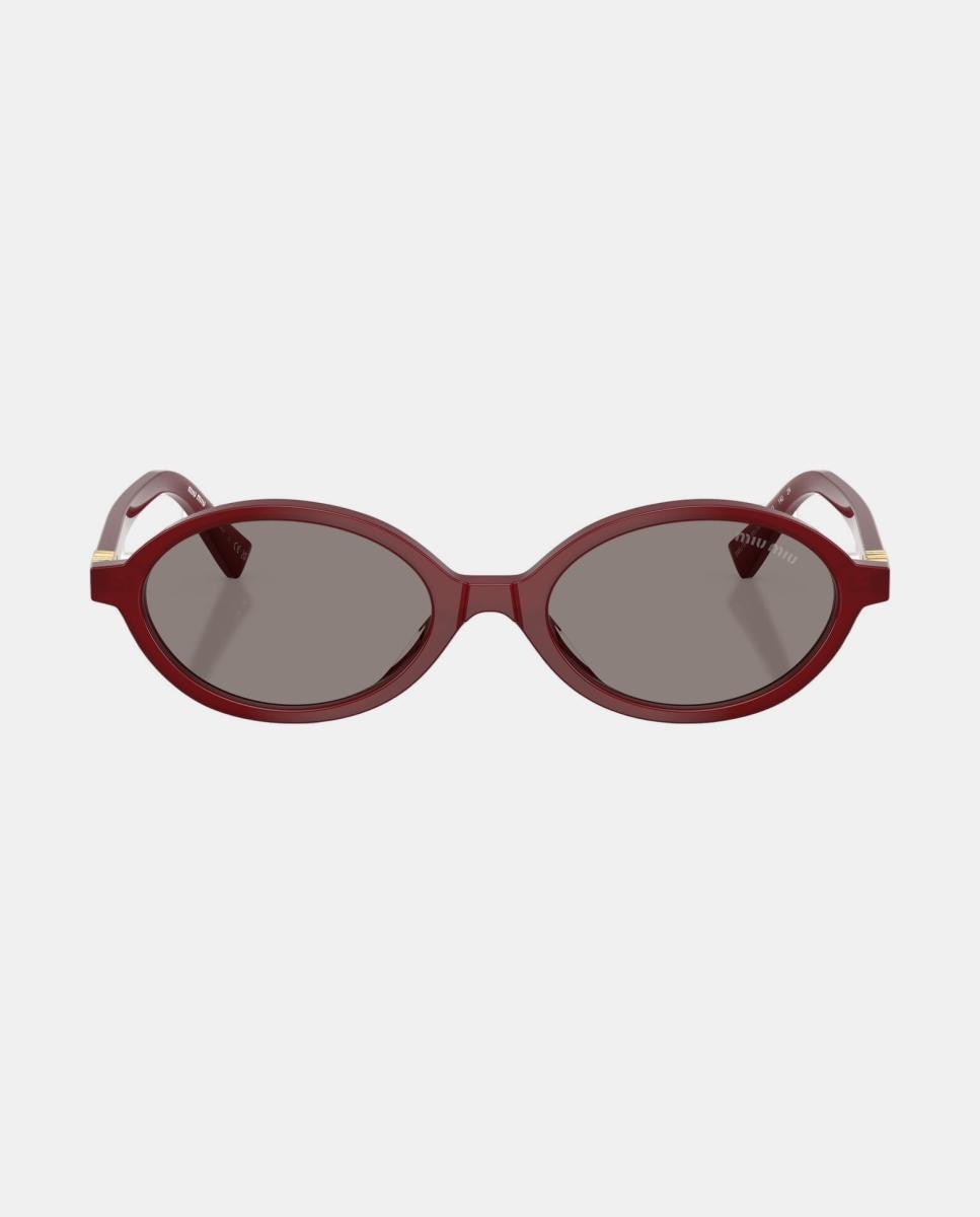 Gafas de sol MU4ZS de mujer ovalada en acetato - Miu Miu - Rojo Rojo-4