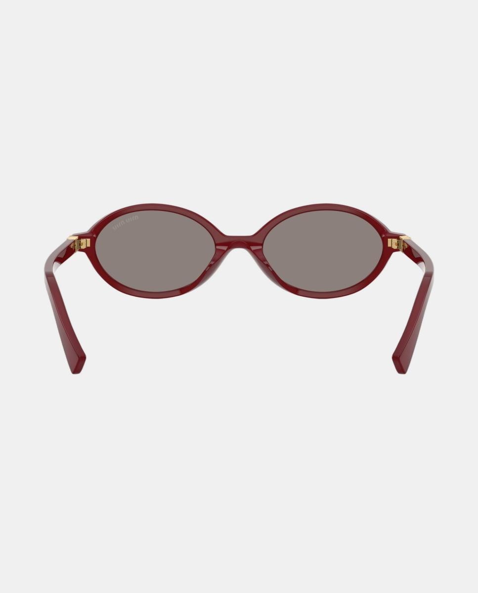 Gafas de sol MU4ZS de mujer ovalada en acetato - Miu Miu - Rojo Rojo-6