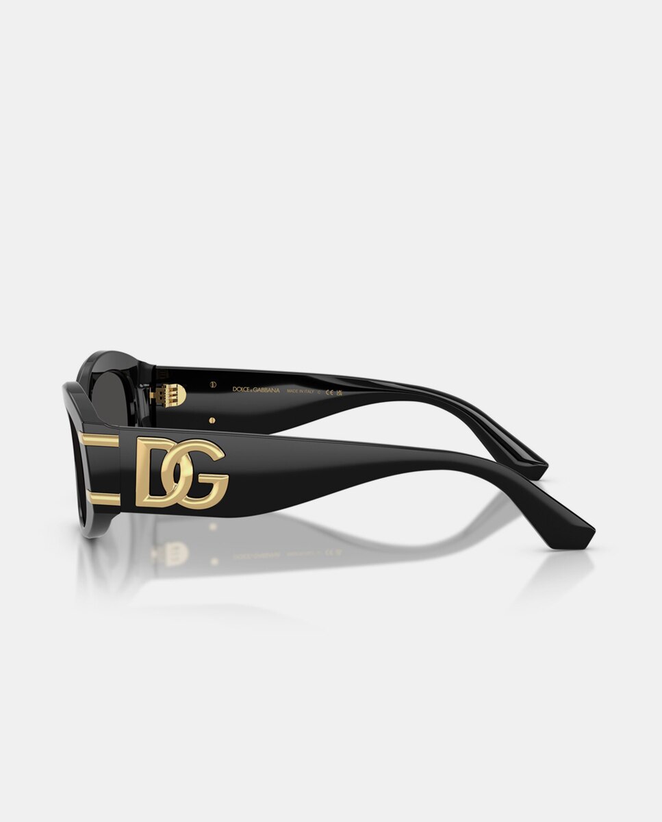 Gafas de sol DG4502 de mujer ovalada en acetato - Dolce & Gabbana - Negro Negro-3