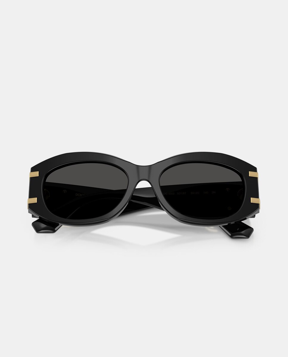 Gafas de sol DG4502 de mujer ovalada en acetato - Dolce & Gabbana - Negro Negro-5