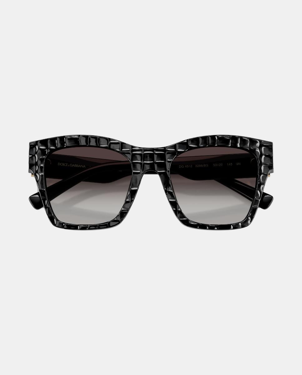 Gafas de sol DG4512 de mujer cuadrada en acetato con lente degradada - Dolce & Gabbana - Negro Negro-5