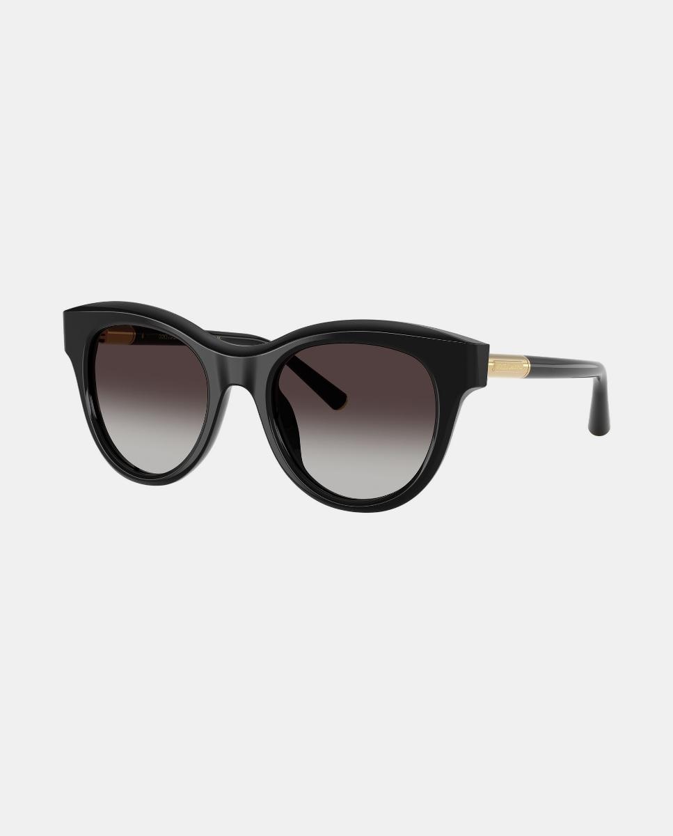 Gafas de sol DG4518 de mujer ovalada en acetato con lente degradada - Dolce & Gabbana - Negro Negro-7