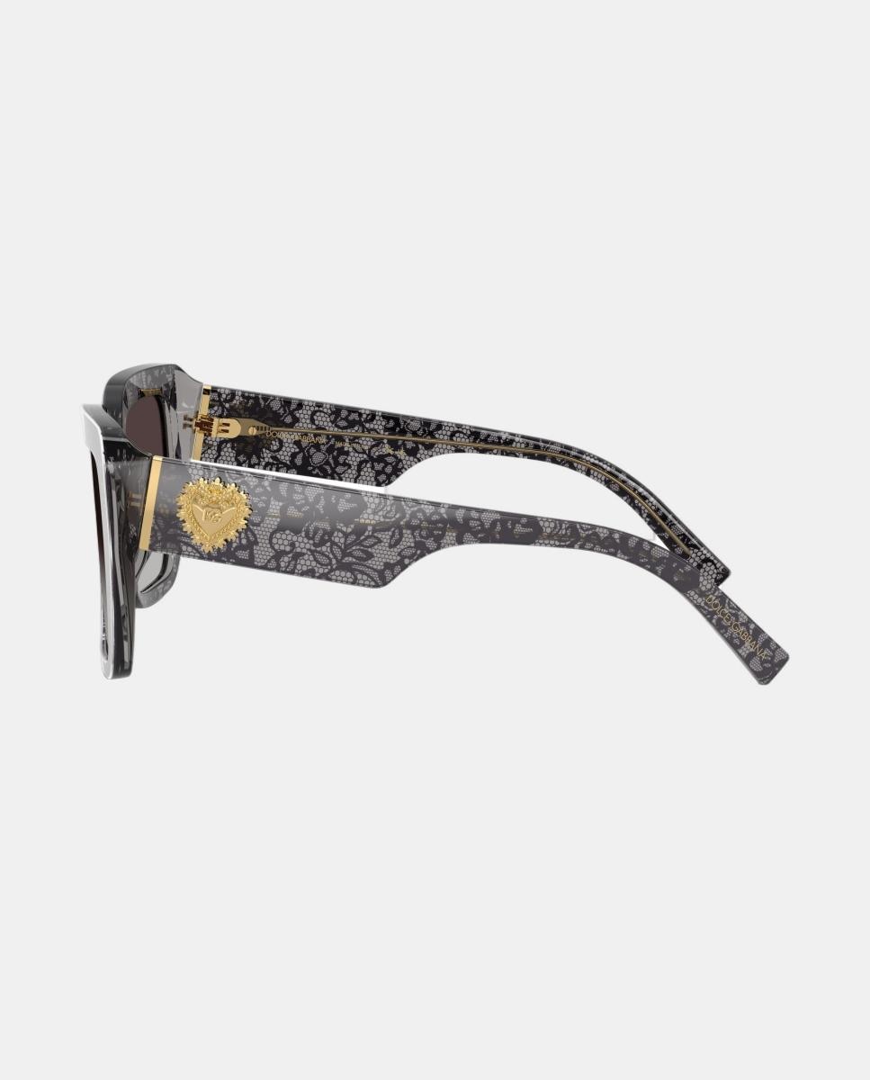 Imagen 3 de Gafas de sol DG4538 de mujer cuadrada en acetato con lente degradada - Dolce & Gabbana - Negro Negro