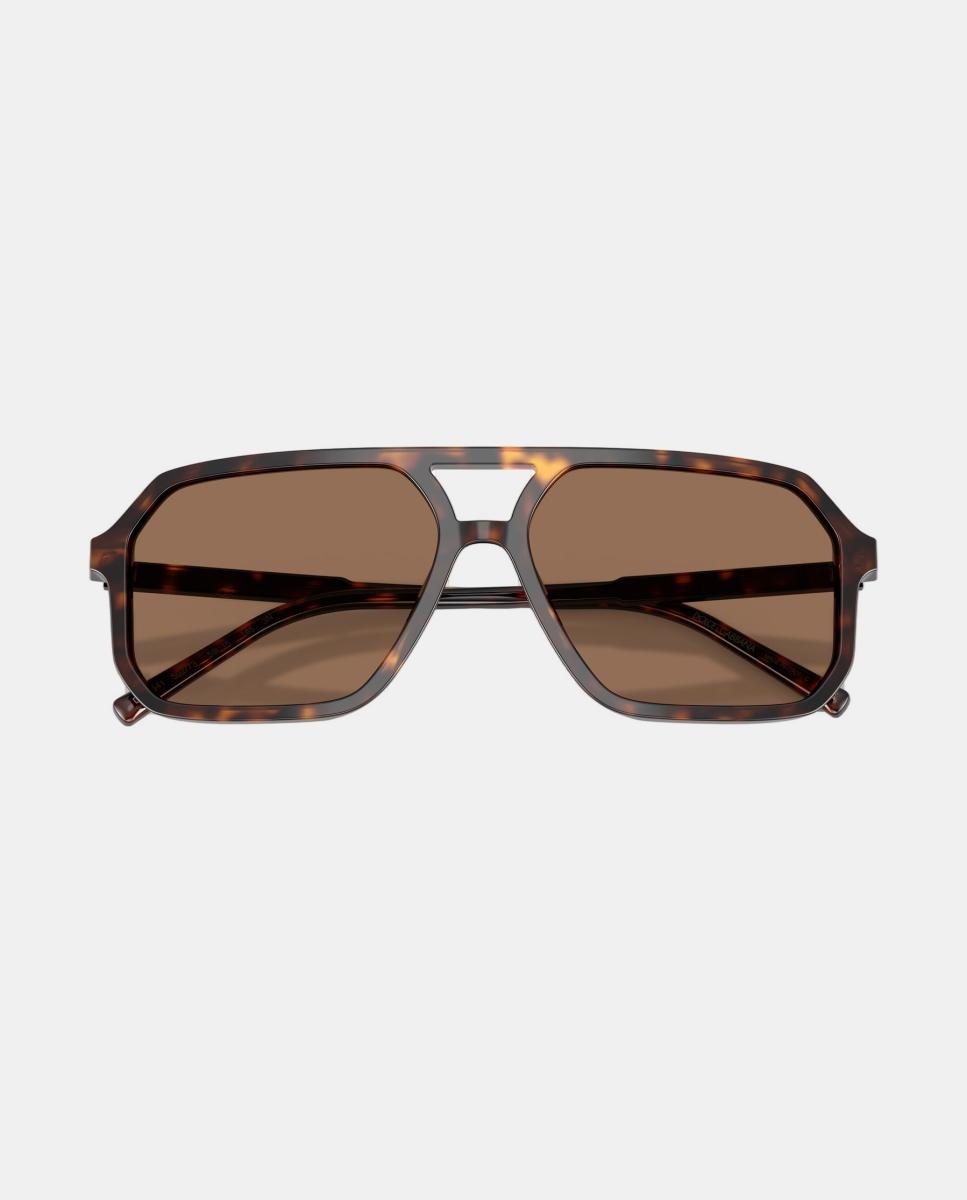 Gafas de sol DG4541 unisex piloto en acetato - Dolce & Gabbana - Marrón Marrón-5