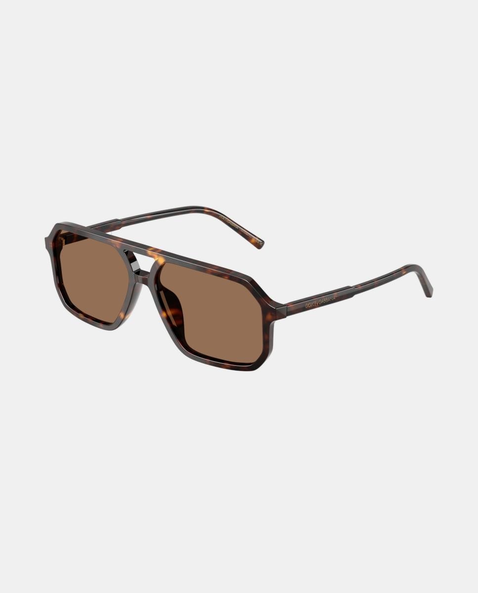 Gafas de sol DG4541 unisex piloto en acetato - Dolce & Gabbana - Marrón Marrón-8
